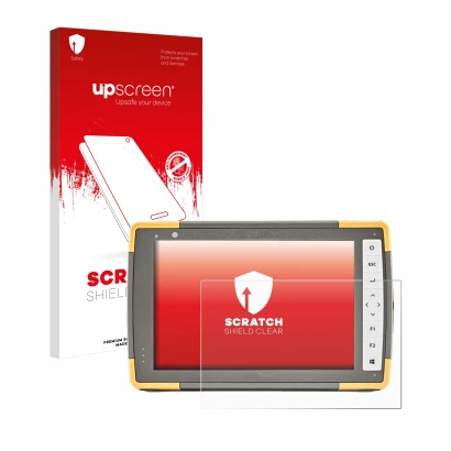 Front side of a product packaging with the brand logo upscreen. Next to it is the device Topcon FC-6000 shown with the corresp