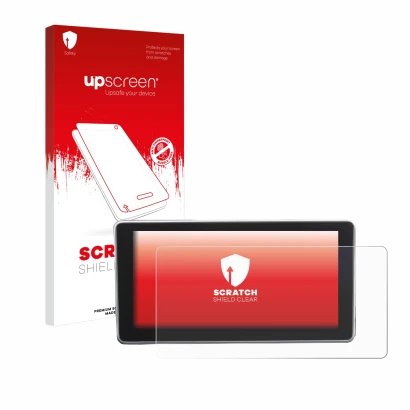 Front side of a product packaging with the brand logo upscreen. Next to it is the device Audi A4 B9 2016 MMI 8" shown with the