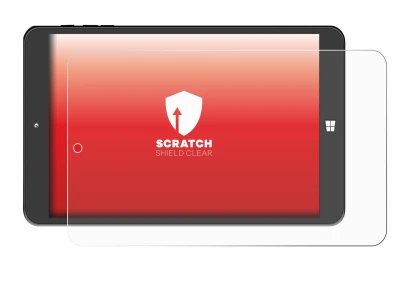 Image of the device SZTPS Tablet 8" with a wide variety of screen protectors.