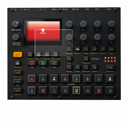 Image of the device Elektron Digitakt II with a wide variety of screen protectors.
