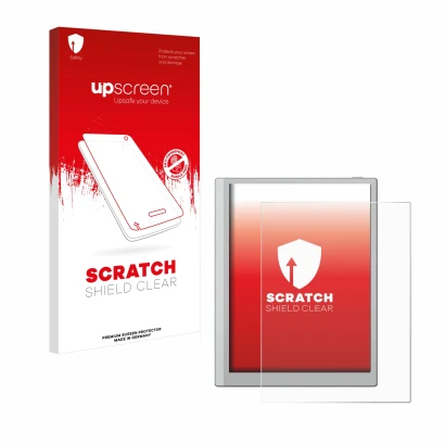 Front side of a product packaging with the brand logo upscreen. Next to it is the device Boox Go 10.3 shown with the correspon