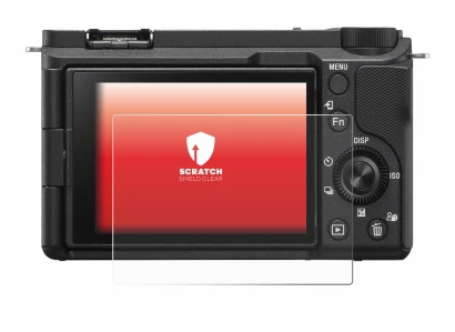Image of the device Sony Alpha ZV-E10 II with a wide variety of screen protectors.