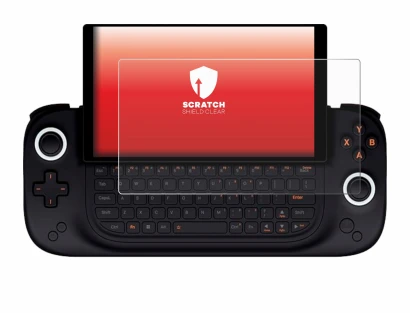 Image of the device Ayaneo Slide with a wide variety of screen protectors.