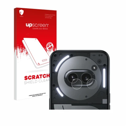 Front side of a product packaging with the brand logo upscreen. Next to it is the device Nothing Phone (2a) Plus (ONLY Camera