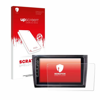 Front side of a product packaging with the brand logo upscreen. Next to it is the device Dynavin D9-DF56 9" shown with the cor