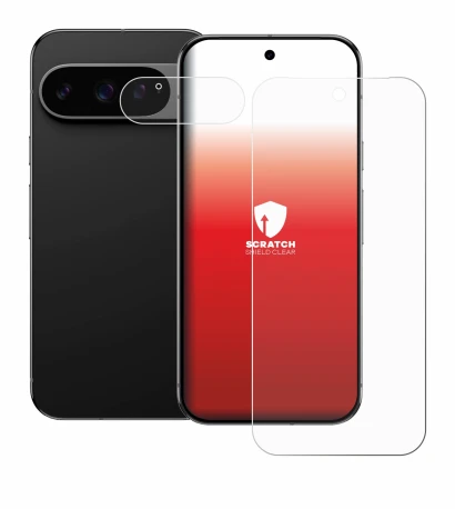 Image of the device Google Pixel 9 Pro (Front+Camera) with a wide variety of screen protectors.