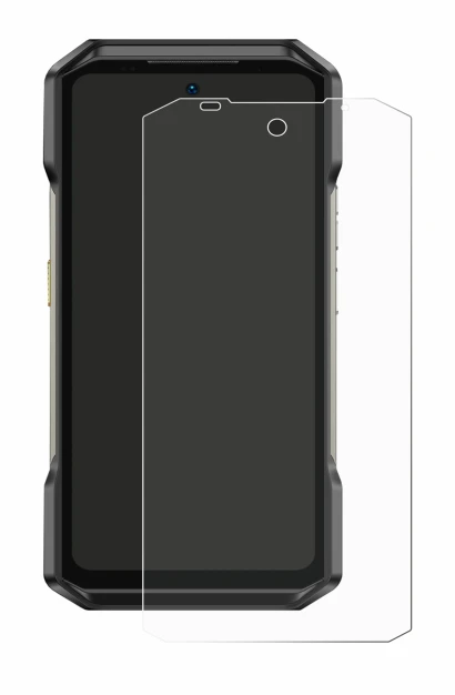 Image of the device Ulefone Armor 27T Pro with a wide variety of screen protectors.