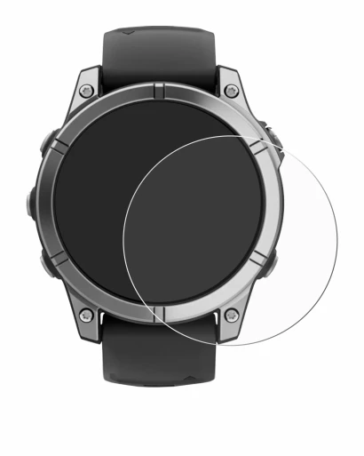 Image of the device Garmin Fenix E with a wide variety of screen protectors.