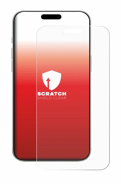 Image of the device Apple iPhone 16 Pro with a wide variety of screen protectors.