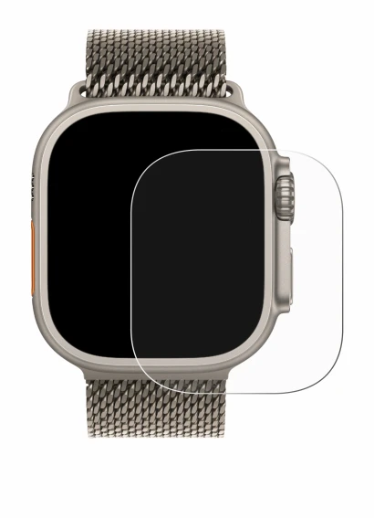 Image of the device Apple Watch Ultra 3 with a wide variety of screen protectors.