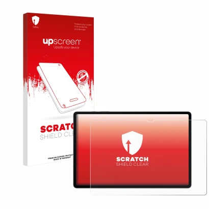 Front side of a product packaging with the brand logo upscreen. Next to it is the device Samsung Galaxy Tab S10 Plus 5G shown