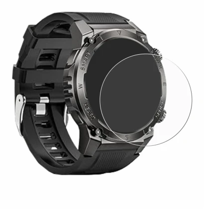 Image of the device Dekelife G55 1.46" with a wide variety of screen protectors.