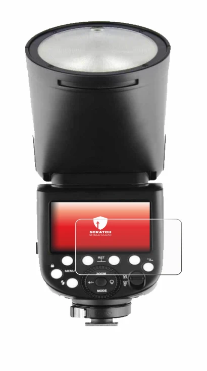 Image of the device Godox TT685 II with a wide variety of screen protectors.