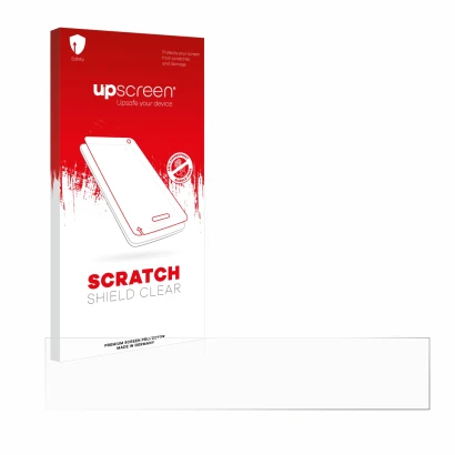 Front side of a product packaging with the brand logo upscreen. Next to it is the corresponding screen protector.