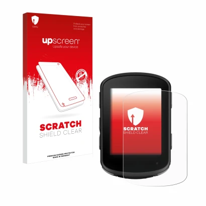Front side of a product packaging with the brand logo upscreen. Next to it is the device Garmin Edge 840 Solar shown with the