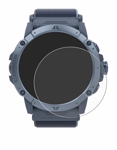 Image of the device Coros Vertix 2S with a wide variety of screen protectors.