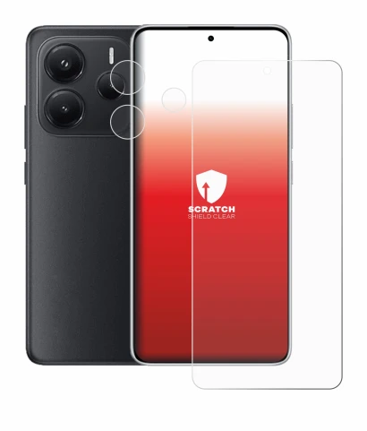 Image of the device Xiaomi Redmi Note 14 (Front+Camera) with a wide variety of screen protectors.