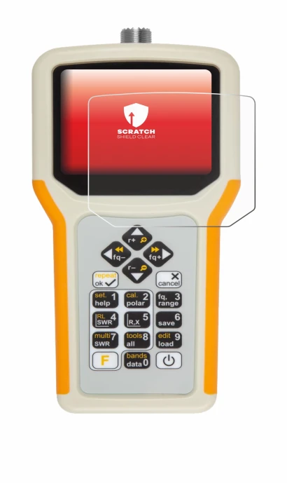 Image of the device RigExpert AA-55 Zoom with a wide variety of screen protectors.