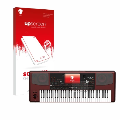 Front side of a product packaging with the brand logo upscreen. Next to it is the device KORG Pa700 shown with the correspondi