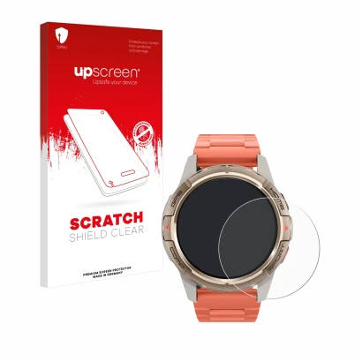 Front side of a product packaging with the brand logo upscreen. Next to it is the device Xiaomi Mibro GS Active shown with the
