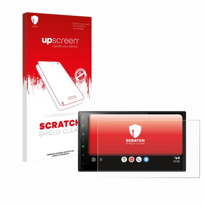 Front side of a product packaging with the brand logo upscreen. Next to it is the device Pioneer SPH-DA77DAB shown with the co