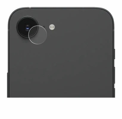 Image of the device Apple iPhone 16e (ONLY Camera Lens) with a wide variety of screen protectors.