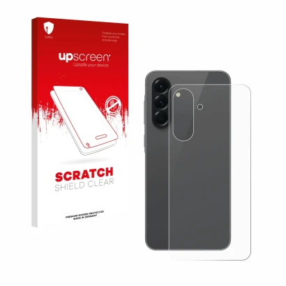 Front side of a product packaging with the brand logo upscreen. Next to it is the device Samsung Galaxy A56 5G (Back) shown wi