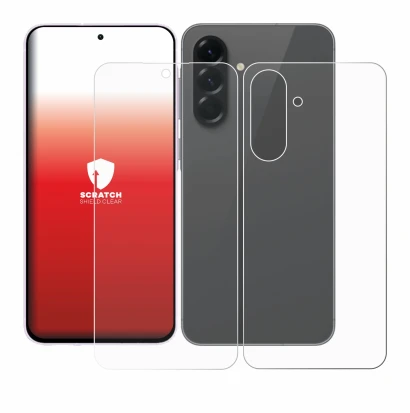 Image of the device Samsung Galaxy A56 5G (Front+Back) with a wide variety of screen protectors.