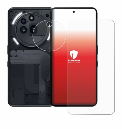 Image of the device Nothing Phone (3a) Pro (Front+Camera) with a wide variety of screen protectors.