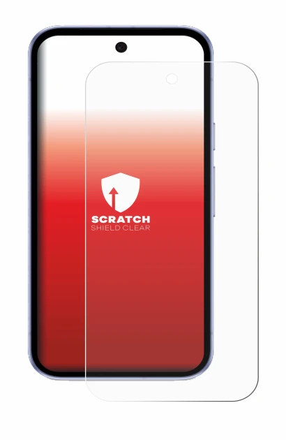 Image of the device Google Pixel 9a with a wide variety of screen protectors.