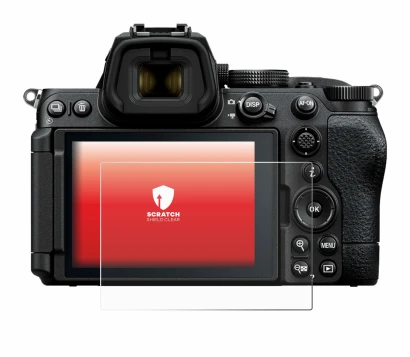 Image of the device Nikon Z5 II with a wide variety of screen protectors.