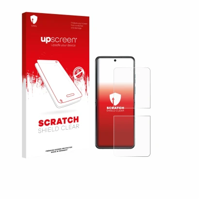 Front side of a product packaging with the brand logo upscreen. Next to it is the device Motorola Razr 60 shown with the corre