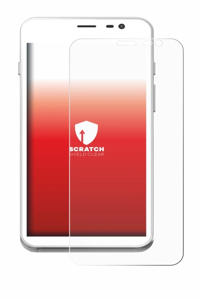Image of the device Pax CCV Fly A77 with a wide variety of screen protectors.