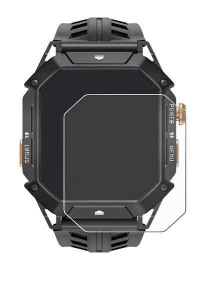 Image of the device Oukitel BT80 with a wide variety of screen protectors.