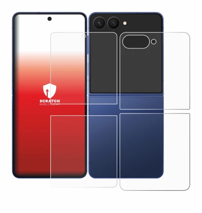 Image of the device Samsung Galaxy Z Flip 7 (Front+Back) with a wide variety of screen protectors.