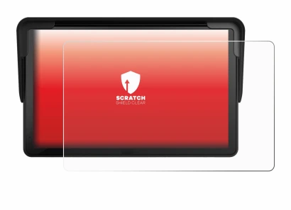 Image of the device Carpuride V3 7" with a wide variety of screen protectors.
