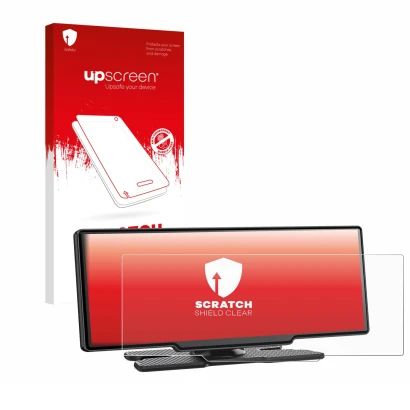 Front side of a product packaging with the brand logo upscreen. Next to it is the device Avylet RC11 8.1" shown with the corre