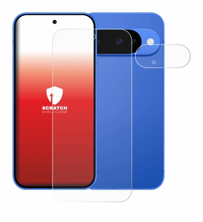 Image of the device Google Pixel 10 (Front+Camera) with a wide variety of screen protectors.