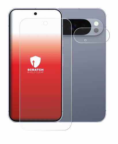 Image of the device Google Pixel 10 Pro (Front+Camera) with a wide variety of screen protectors.