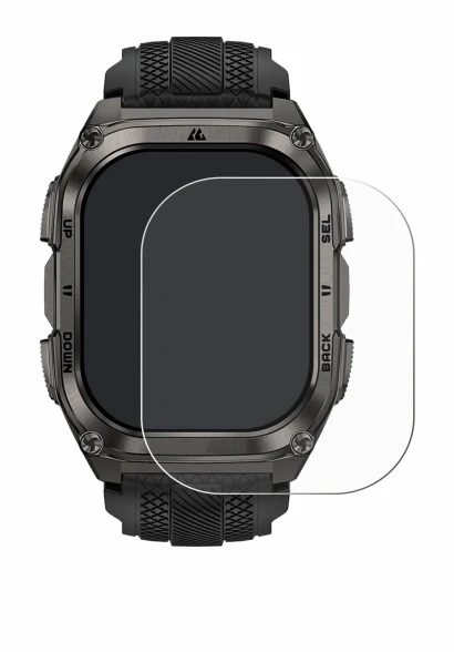 Image of the device Kospet Tank M4 with a wide variety of screen protectors.