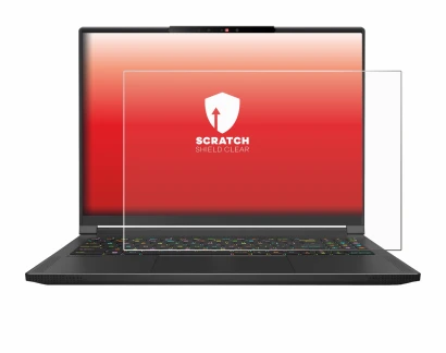 Image of the device MSI Stealth A16 AI+ with a wide variety of screen protectors.