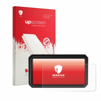 Front side of a product packaging with the brand logo upscreen. Next to it is the device WonVon Motorrad Carplay 7" Pro shown