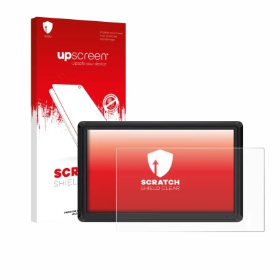 Front side of a product packaging with the brand logo upscreen. Next to it is the device Feelworld FW568 V3 6" shown with the 