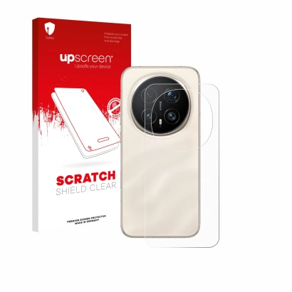 Front side of a product packaging with the brand logo upscreen. Next to it is the device Honor Magic 8 Pro (Back) shown with t
