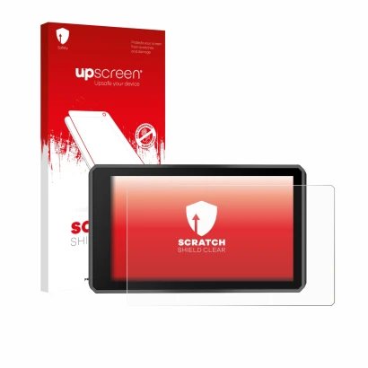 Front side of a product packaging with the brand logo upscreen. Next to it is the device Garmin zumo XT3 4.7" shown with the c