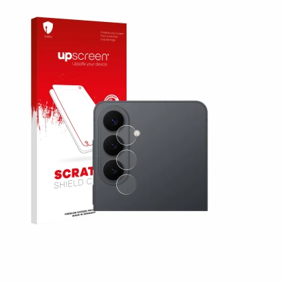 Front side of a product packaging with the brand logo upscreen. Next to it is the device Samsung Galaxy S26 Plus (ONLY Camera