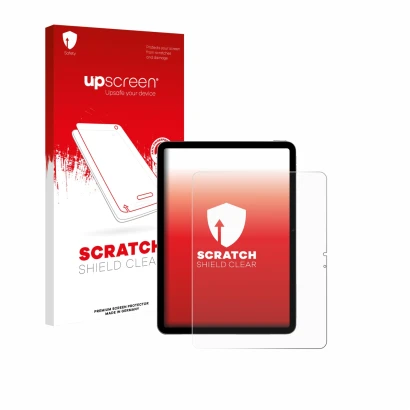 Front side of a product packaging with the brand logo upscreen. Next to it is the device Apple iPad Air 13" M4 2026 (portrait)