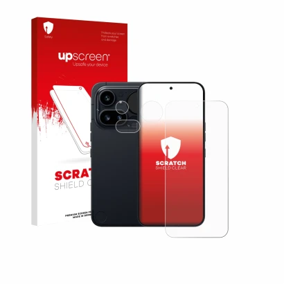 Front side of a product packaging with the brand logo upscreen. Next to it is the device Nothing Phone (4a) Pro (Front+Camera)
