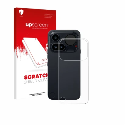 Front side of a product packaging with the brand logo upscreen. Next to it is the device Nothing Phone (4a) Pro (Back) shown w