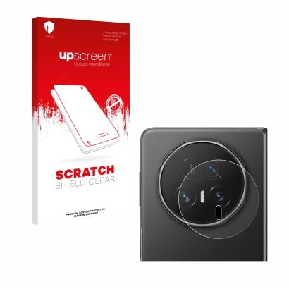 Front side of a product packaging with the brand logo upscreen. Next to it is the device Honor Magic V5 (ONLY Camera Lens) sho